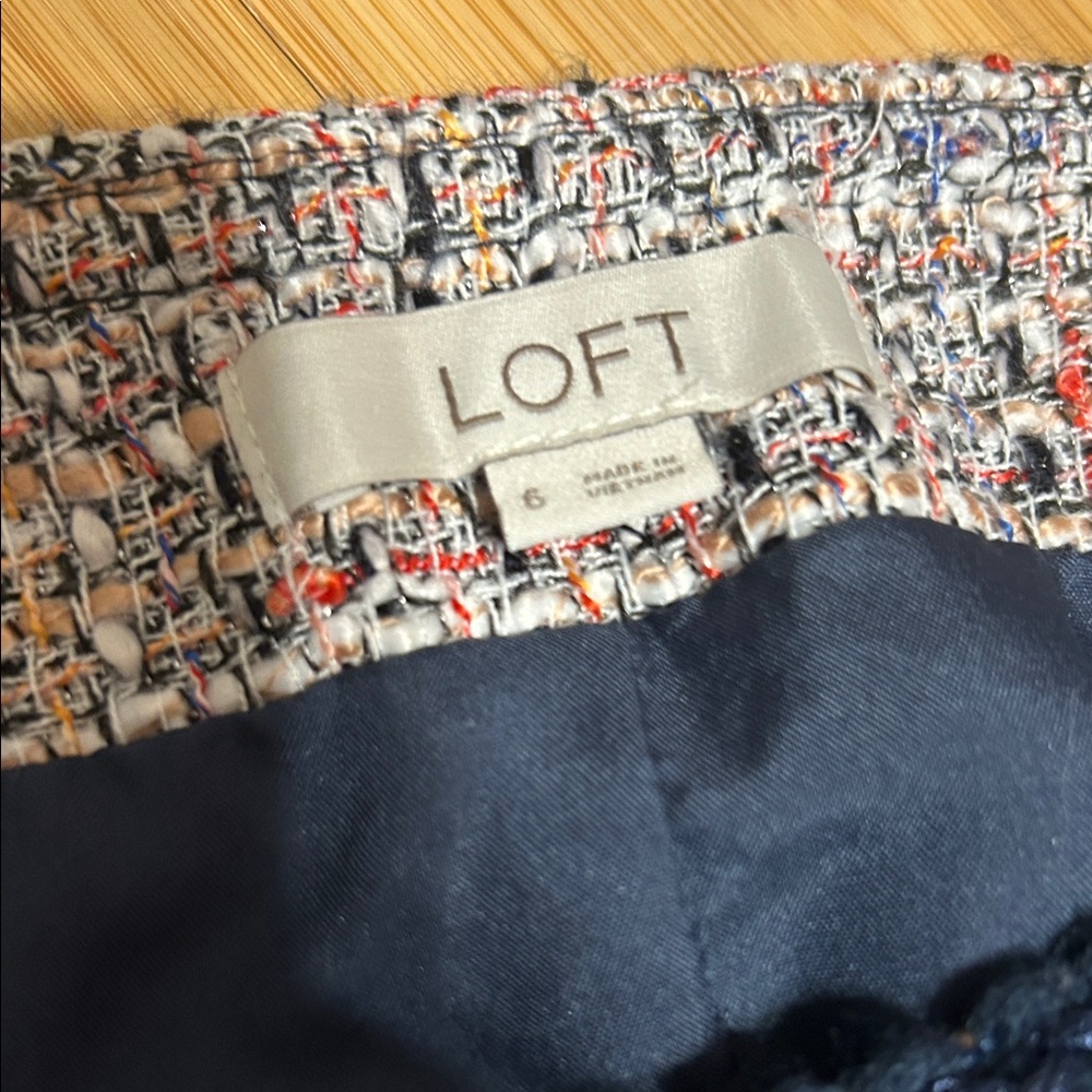 LOFT Multicolor Tweed Mini Skirt - Picture 2 of 3